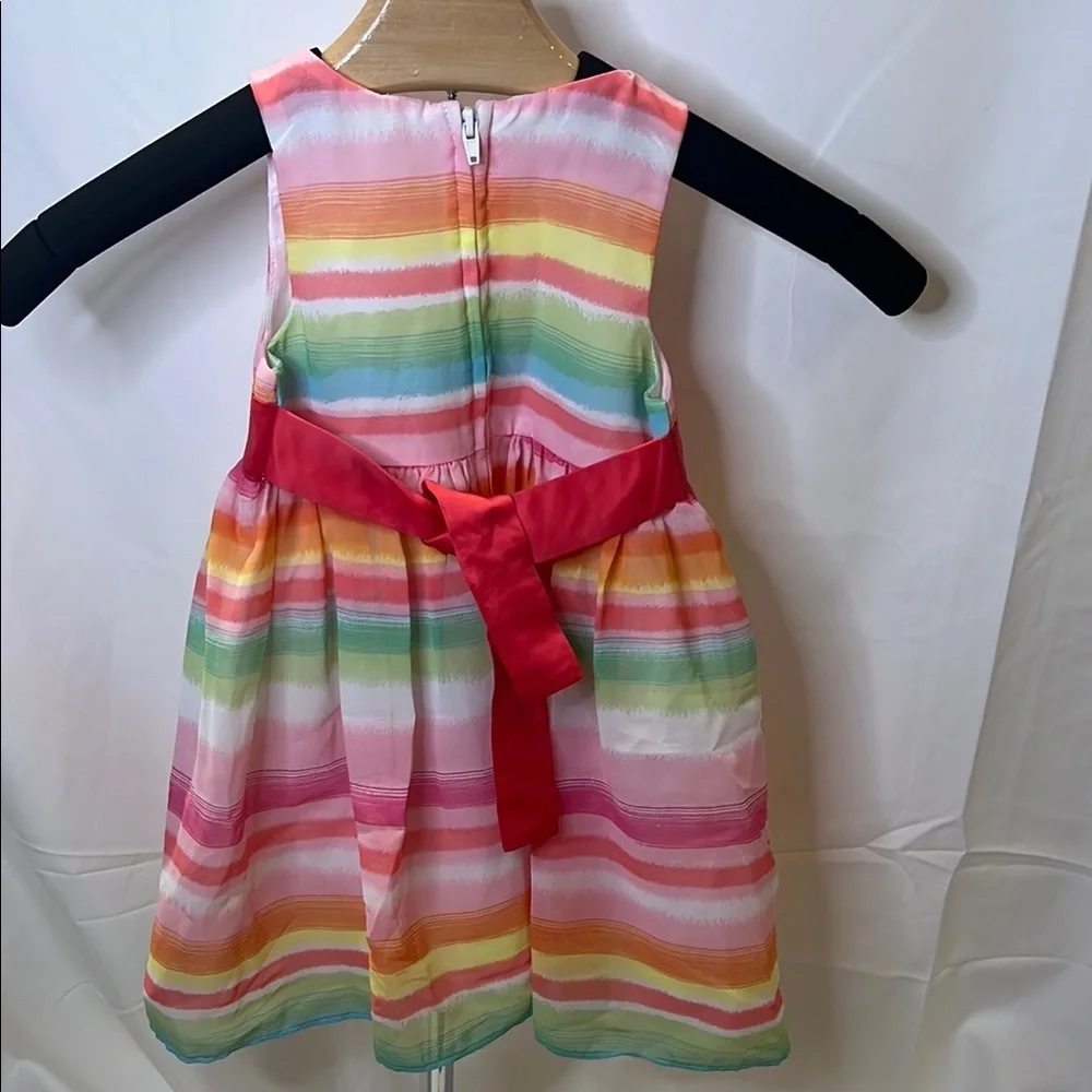 Jessica Ann Colorful striped Sleeveless Sundress Scoop Neck